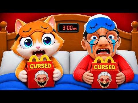 Cat & Granny Order CURSED GRANNY Happy Meals At 3AM! (I Am Cat VR)