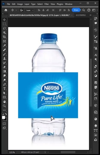 How to Apply Label on Water Bottle | Photoshop Tutorial | #shorts #viral