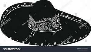 Mexican Hat Mariachi Hat Traditional Mexican Stock Vector (Royalty Free) 2052429881 | Shutterstock