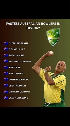 Celebrate the legends of Australian cricket!These are the fastest Australian bowlers in histo