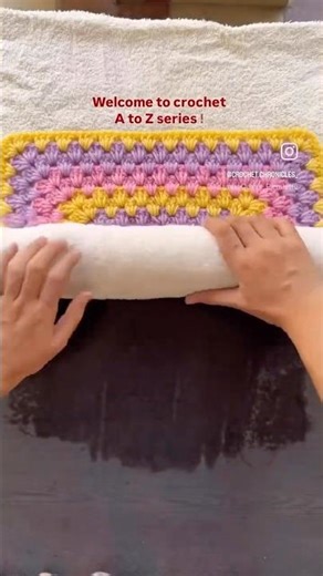 B for Blocking : Crochet A- Z series | How to block crochet #crochetforbeginners #shorts