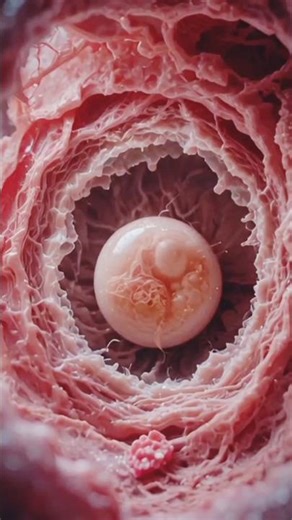 8KRealEmbryoImplantation | UltraRealisticUterusAnatomyinMotion#3DHumanAnatomy #CinematicBiology.