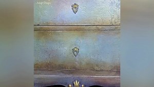 9K views · 157 reactions | Moody Abstract Floral Furniture Art  Painted with Dixie Belle Paint Company Chalk Mineral Paints & WoodUbend Mouldings | Decoris Home Vintage | Facebook