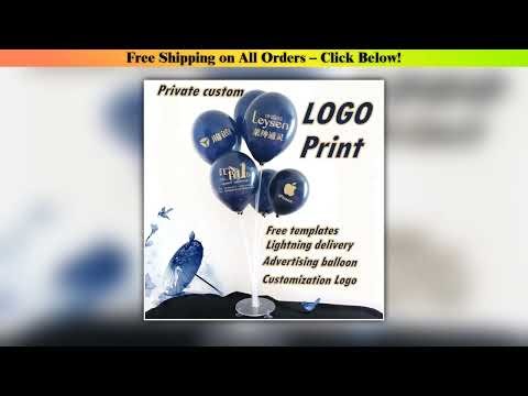 Custom Balloon Ink Blue QR Code Advertising Balloon Printing Custom Logo Starry Night Blue