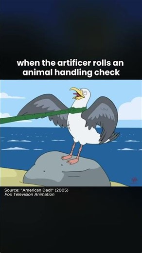 artificer rolls animal handling check #dnd #dndmemes #dungeonsanddragons #dnd5e #DNDtiktok #TTRPG