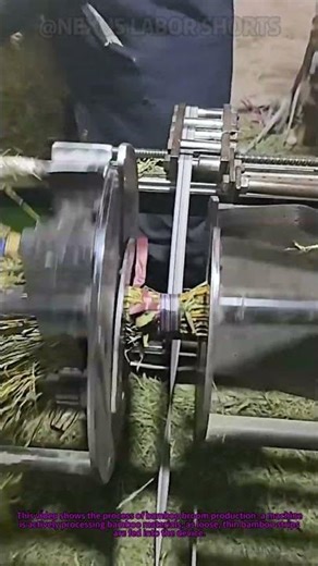 Bamboo Broom Making: Machine Tames Loose Bamboo Strips! #BroomCraft #DIYTools #HandmadeDaily