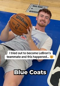 I tried out for the 76ers and this happened… 🤯🤫 Huge thank you to the @Delaware Blue Coats for having me! #lebronjames #lebron #nba #sixers #76ers