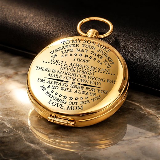 To My Son Compass, Engraved Compass, to My Son Custom Graduation Gift, Mom Personalized Son Name Gift, Stepson Gift - Etsy