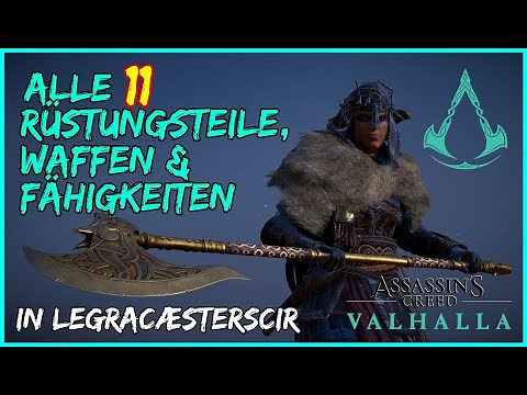 Assassin's Creed Valhalla ALLE 11 Rüstungsteile, Waffen & Fähigkeiten in Legracaesterscir [1080p]