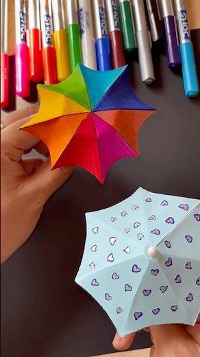 DIY Mini Paper Umbrella ☂️✨ Easy Origami Craft That Looks Magical!