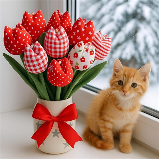 Fabric Tulip Sewing Pattern PDF – Beginner Friendly DIY Textile Flowers for Spring Decor - Etsy UK