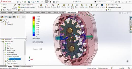 Gear Pump Simulation in SolidWorks: Flow Analysis | SHYAM PRAKASH M posted on the topic | LinkedIn