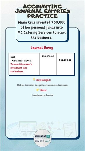 Owner's Investment in Cash Journal Entry (Easy Examples)