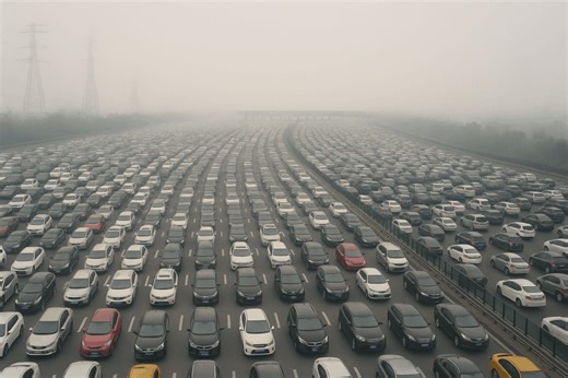 SIGNS: China’s Golden Week Ended In Nightmare 50-Lane Traffic Jam