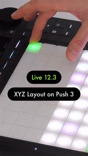Ableton on Instagram: "@andrisoren shapes expressive synth sounds with simple finger movement on Push 3’s XYZ layout – new with Live 12.3."