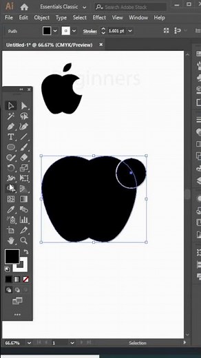 Apple-Inspired Logo Design for Beginners in Adobe Illustrator | Step-by-Step Tutorial #tutorial