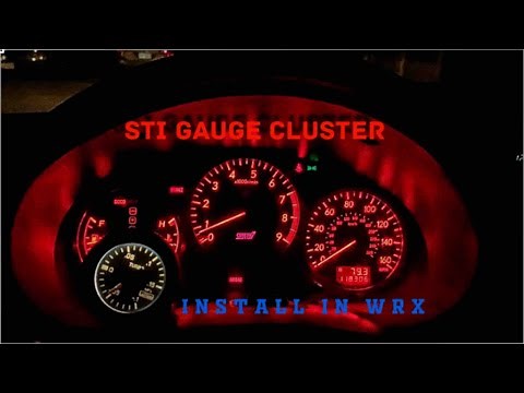 STI gauge cluster install in Wrx