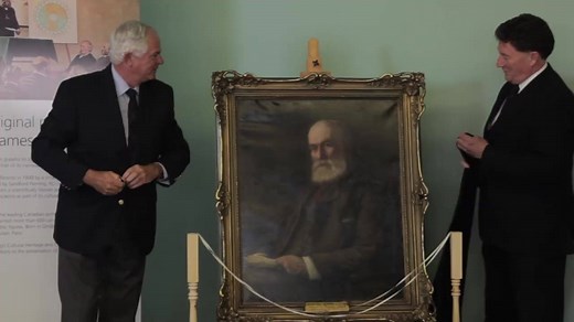 On the 100th anniversary of his death, Sir Sandford Fleming's life and legacy were celebrated with the unveiling of a portrait on long-term loan by the Royal Canadian Institute for the Advancement of Science (RCI). The RCI is the oldest scientific society in Canada and one that Sir Sandford Fleming founded with a small group of civil engineers, architects and surveyors in 1849. Sir Sandford's great-great-grandson, Jock Fleming, Councillor of the RCI, and Helle Tosine, President of the RCI, prese