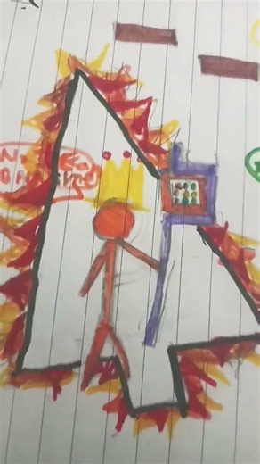 alan beaker drawing 🟠🔴🟡🟢🔴⚫