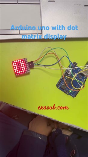 Arduino UNO with dot matrix display