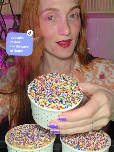 Honest review of the viral dot cakes now being made in Michigan! These are from the @@FortheLoveofSugarDetroit #dotcake #viralcake #viraldessert #creatorsearchinsights #sprinkles