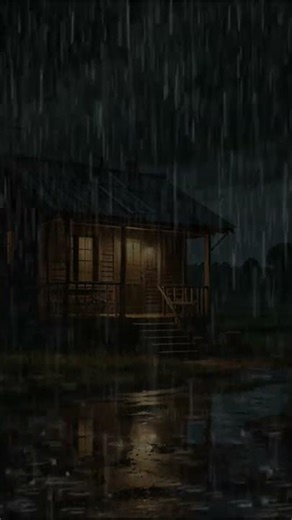 Wooden House in the Middle of a Rainy Forest | Gentle Nature #rain #rainoundforsleep #heavyraining