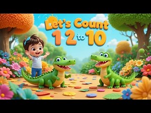 Alligator Counting Song | Learn Numbers 1 to 10 with Alligators