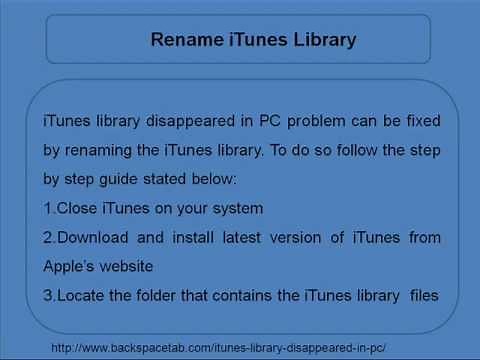 How To Fix iTunes Library Disappeared in PC