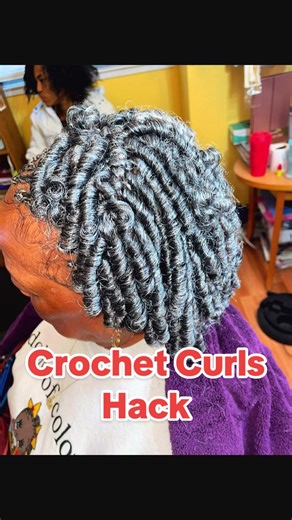 Crochet Braid Hack DIY #DIY #crochettiktok #crochetbraids #curls