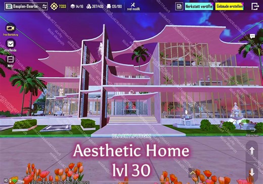 Aesthetic Home Design Tutorial in PUBG