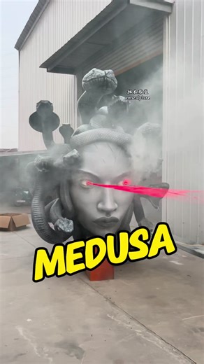 This Medusa sculpture was custom-made for an America client. Produced using SLA 3D printing, it achieves exceptionally high detail accuracy and features interactive functions such as blinking eyes and laser emission. Chinese sculpture manufacturer, #FiberglassSculptureManufacturer #CustomSculptureManufacturer #3DPrinterManufacturer