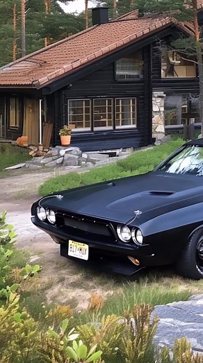 "The 1973 Dodge Challenger is a high-performance muscle car that embodies the raw power, aggressive styling, and rebellious spirit of the early 1970s. With its sleek, sporty design, bold stripes, and iconic split-grille front end, the Challenger is a head-turner on the road. Under the hood, a range of powerful V8 engines, including the legendary 440 Magnum and 426 Hemi, deliver impressive performance and a rich, throaty exhaust note. Inside, the Challenger's sporty interior features premium upho