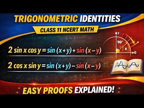 Class 11 Maths Trigonometric Identities | Prove 2sinx cosy = sin(x+y)+sin(x−y) | NCERT Solutions