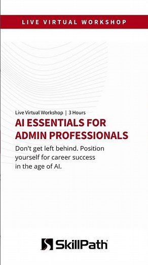 NEW! AI Essentials for Admin Professionals - Live Virtual Workshop