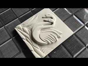 How to Make Plaster Carving EASY & SIMPLE "relief work" (Duck Birds) CARVING.