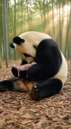 “A mother panda’s first moments with her newborn… pure magic.”