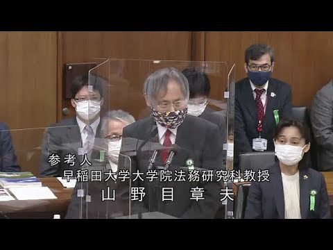 衆議院 2021年03月19日 法務委員会 #02 山野目章夫（参考人 早稲田大学大学院法務研究科教授）