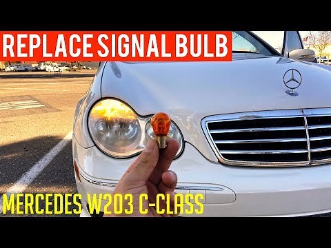 How to Change Signal Bulb on Mercedes C230 W203 | Replace Turn Signal Lamp