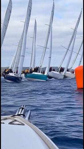 457K views · 1.4K reactions | Chaos at the start line! ⛵ Eight boats fighting for position — two collide, the horn blares, and the ocean turns wild. Real racing, real adrenaline.  #SailingRace #SailingLife #OceanCompetition #EpicSailing #BoatRacing | Love Sailing | Facebook