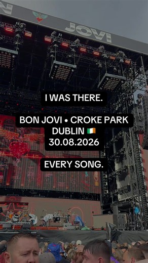 Bon Jovi Croke Park Dublin Setlist 30.08.2026 — Full Song Order