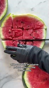 We put the whole watermelon in the juicer. Here are the results