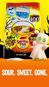 Sour. Sweet. Gone. before you know it. Stock up on SOUR PATCH KIDS in time for Halloween. | Sour Patch Kids
