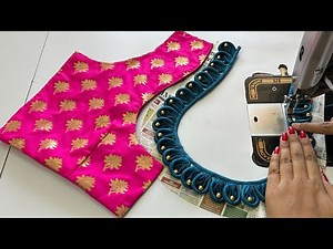 Model Back Neck Blouse Designs | Blouse Design | Cutting And Stitching Back Neck Blouse Design