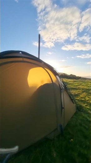 Hot tent camping. Sunset time. #hottent #hottentcamping #sunset