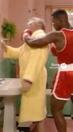 My Roommate, the Boxer #boxing #boxer #knockout #punch #punching #bathroom #oldman #sitcom