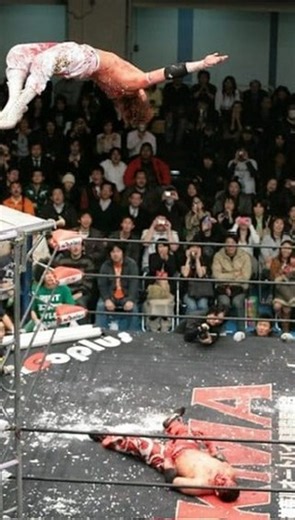 Wee Stu 🏴󠁧󠁢󠁳󠁣󠁴󠁿 🇦🇺 on Instagram: "The highest rated Big Japan Deathmatch in history so far and with very good reason. Sasaki vs Miyamoto is a bloodbath that needs to be seen to be believed. I’ll never pretend to be a deathmatch fan, especially within the American scene - but in Japan they’ve taken the style and made it an art form. This is carnage that somehow provides technical wrestling, mat work and also the craziest spots I’ve ever seen. If you thought the moonsault from the Scaffol