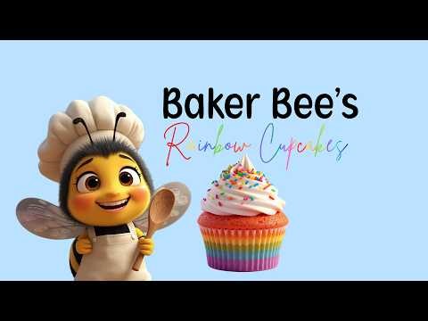 Bake, learn, & sing along with Baker Bee’s Rainbow Cupcakes! 🧁🌈| Counting|Measuring|Colours