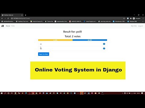Online Voting System in Django Python | Django Poll
