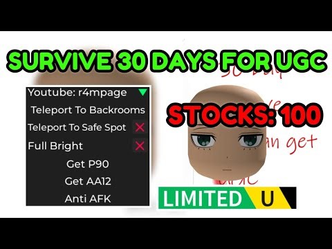 [FREE UGC] Potato Hell Backrooms v1.3 Script Roblox - Auto Survive 30 Days Full Bright Get Guns