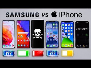 Samsung S21 Ultra vs iPhone Battery Life Test!